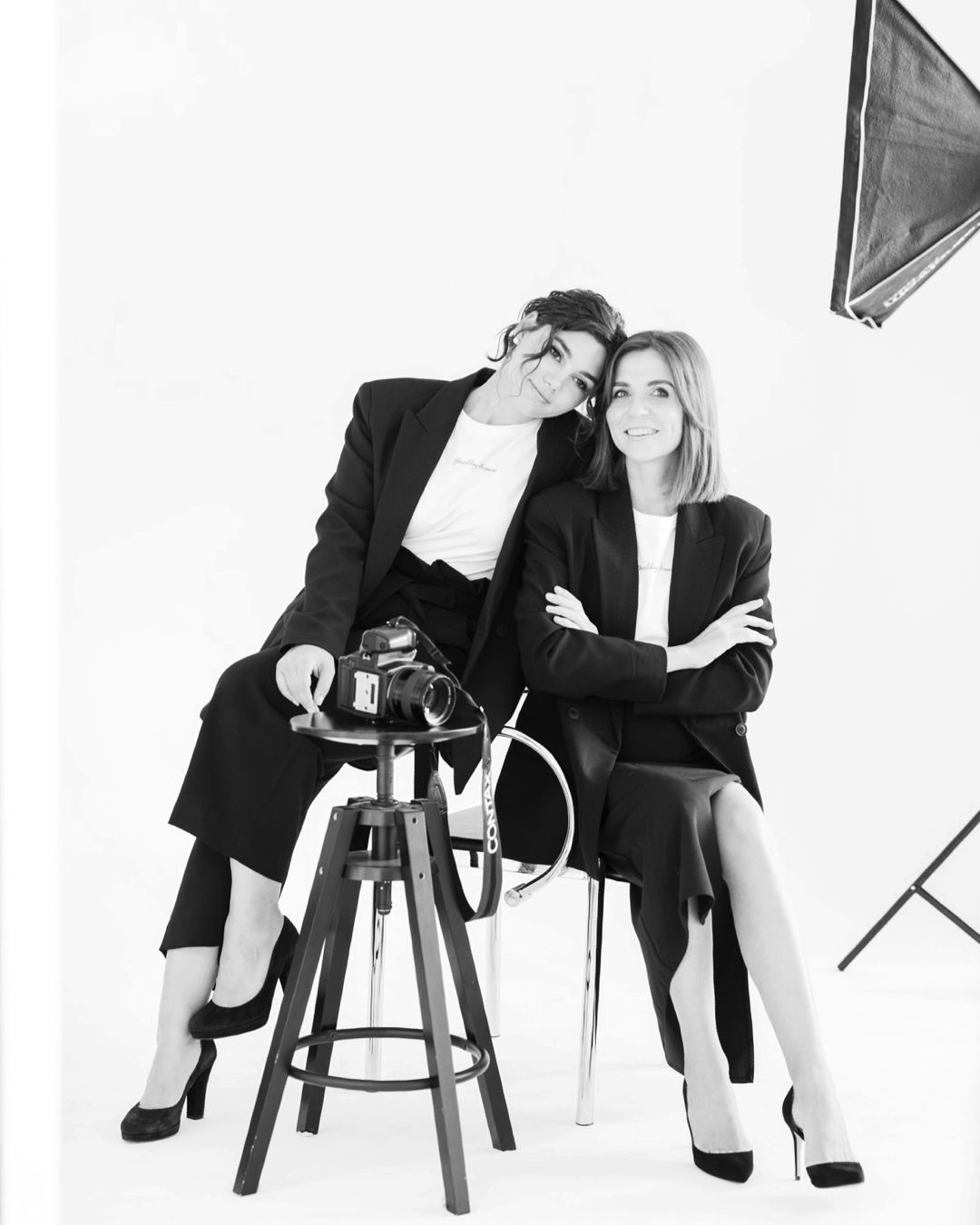 Foto en blanco y negro de Anna y Diana, fundadoras de Sparkling Moments